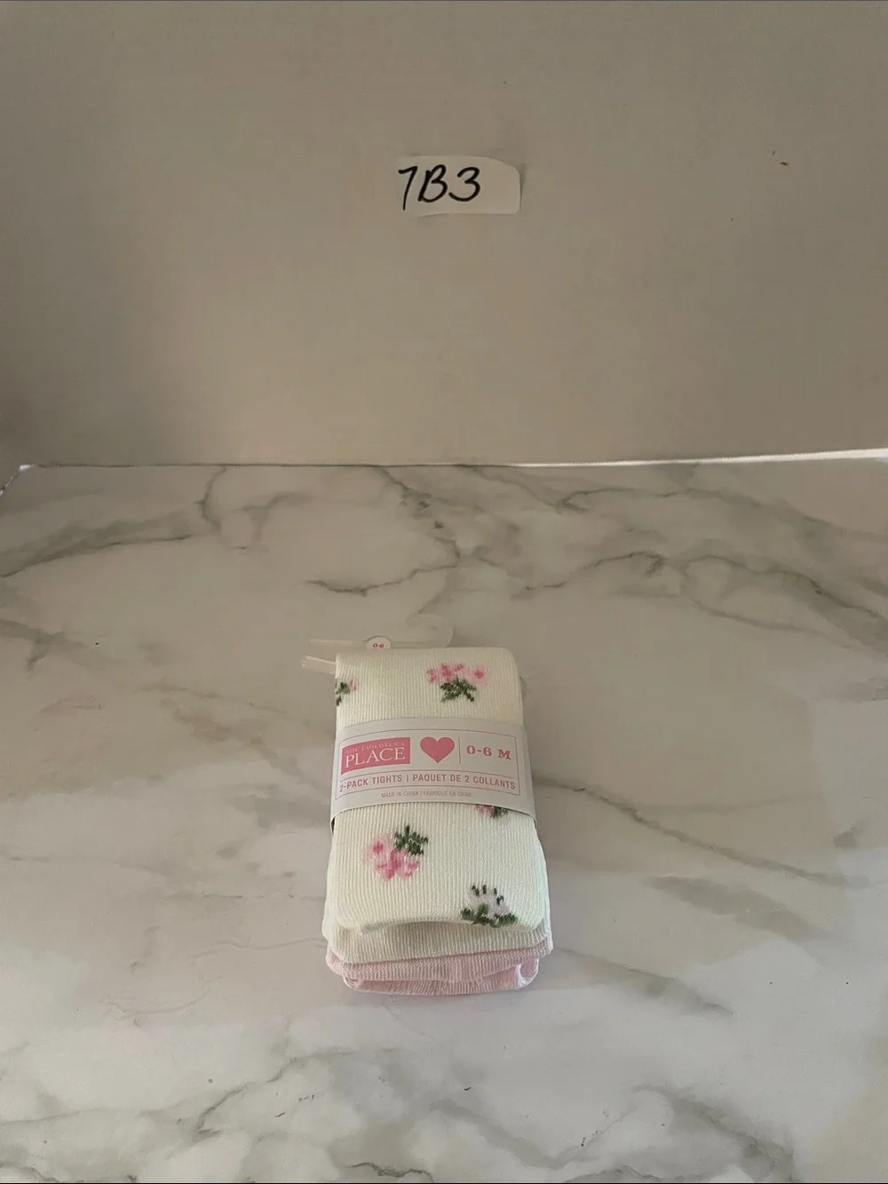 The Children's Place Cream Floral Baby Tights - Pink Flowers